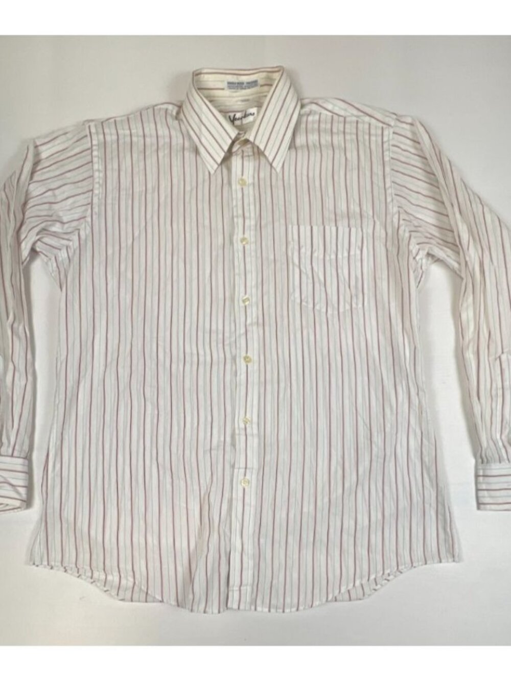 Vintage 70s 80s Younkers Striped Single Needle Dress Shirt 15.5 x 32-33